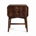 Houten nachtkast met twee lades in moderne stijl 45 x 40 x 60cm