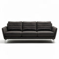 Zithoek bank van stof in antraciet 200 x 90 x 85cm met metalen poten