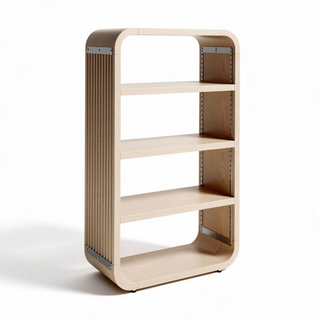 Houten boekenrek met open planken en afmetingen 80 x 30 x 120cm